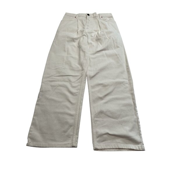 RAEY Boyfriend Jeans in White - Picture 1 of 4
